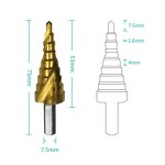 Step Drill Bit Factory - 4-20mm HSS Titanium Coated Spiral Groove