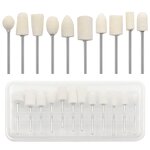 Wool Felt Wheel Factory - 12pcs 2.35mm Shank 8-11.8mm Polishing Head