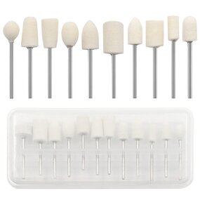 Wool Felt Wheel Factory - 12pcs 2.35mm Shank 8-11.8mm Polishing Head