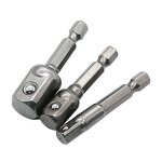 Drill Socket Adapter Factory - 8pcs Hex to Square Converter Extension