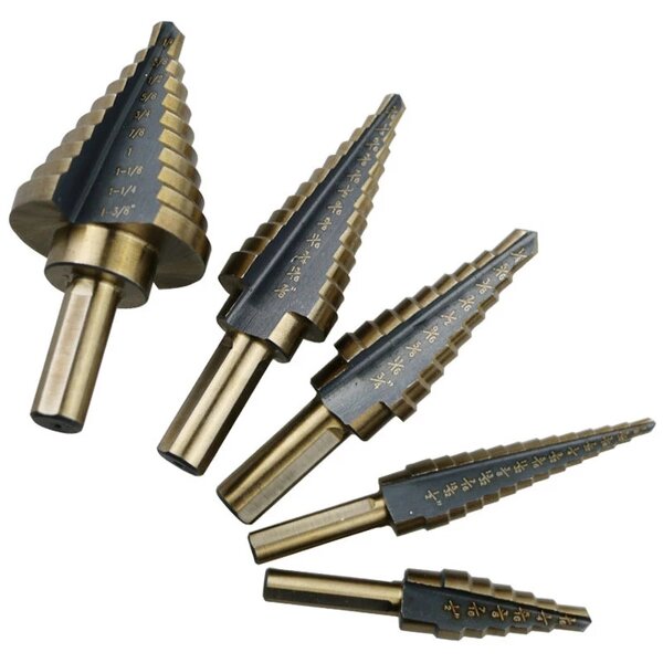Step Drill Bit Set Factory - HSS Imperial 50 Sizes Aluminum Case
