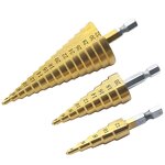 Step Drill Bit Manufacturer - HSS Titanium Coated Cone Bit 4-32mm