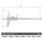 Depth Gauge Factory - 0-150mm High Precision Carbon Steel Vernier
