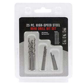 Mini Drill Bit Set Manufacturer - 25Pcs 0.5-3mm HSS Micro Twist