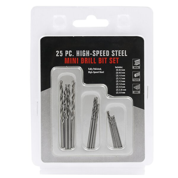 Mini Drill Bit Set Manufacturer - 25Pcs 0.5-3mm HSS Micro Twist