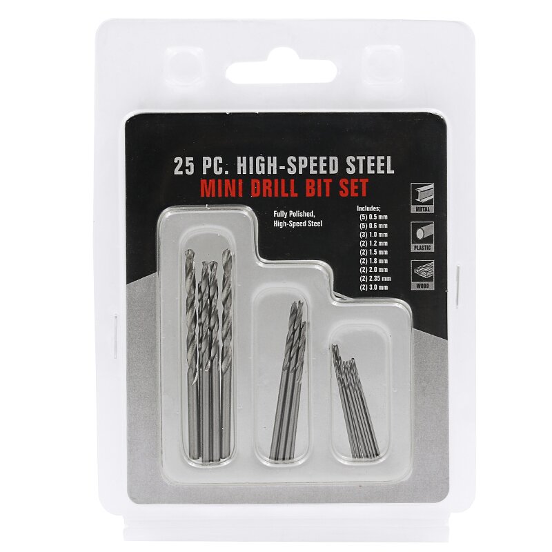 Mini Drill Bit Set Manufacturer - 25Pcs 0.5-3mm HSS Micro Twist