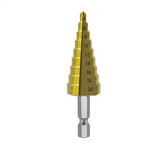 Step Drill Bit Manufacturer - HSS Titanium Coated Cone Bit 4-32mm