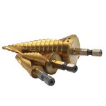 Step Drill Bit Set Manufacturer - 3Pcs 4-32mm HSS Spiral Groove Titanium