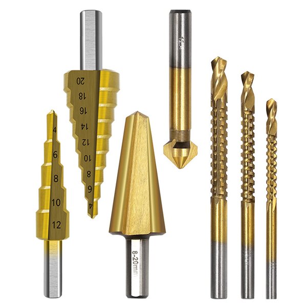 Step Drill Bit Set Manufacturer - 7PCs HSS Straight Groove Composite Tap