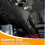 Nitrile Gloves Factory - Chemical Resistant Diamond Textured 8 Mil 100 Pcs