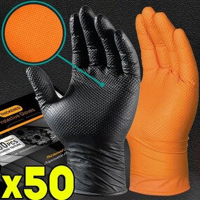 Nitrile Gloves Manufacturer - Heavy Duty 8Mil Extra Thick Textured Grip