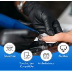 Blue Nitrile Gloves Manufacturer - Powder-Free Disposable Safety Black