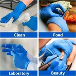 Nitrile Gloves Factory - Powder-Free Blue for Household Cleaning Kitchen