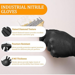 Nitrile Gloves Factory - Chemical Resistant Diamond Textured 8 Mil 100 Pcs