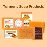 Turmeric Soap Manufacturer - Free Sample Custom Logo 65g Natural Plant Handmade Lightening