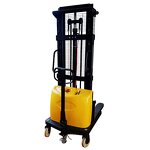 Semi Electric Stacker Factory - Pallet Reach Battery Power Straddle Walkie