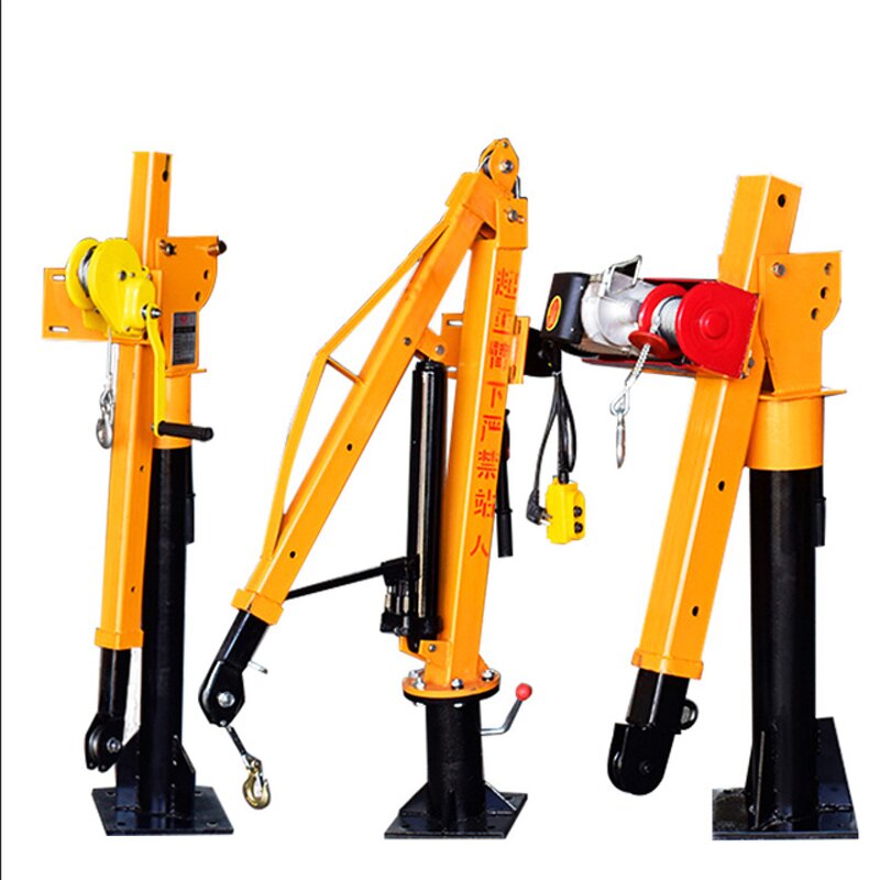 Pickup Truck Crane Factory - 500-1000kg 1 Ton Mini with Electric Winch