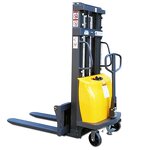 Semi Electric Stacker Factory - Pallet Reach Battery Power Straddle Walkie