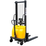 Semi Electric Stacker Factory - 1-2 Ton Rechargeable 3m Lift AWD Hydraulic