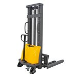 Semi Electric Stacker Factory - 1-2 Ton Rechargeable 3m Lift AWD Hydraulic