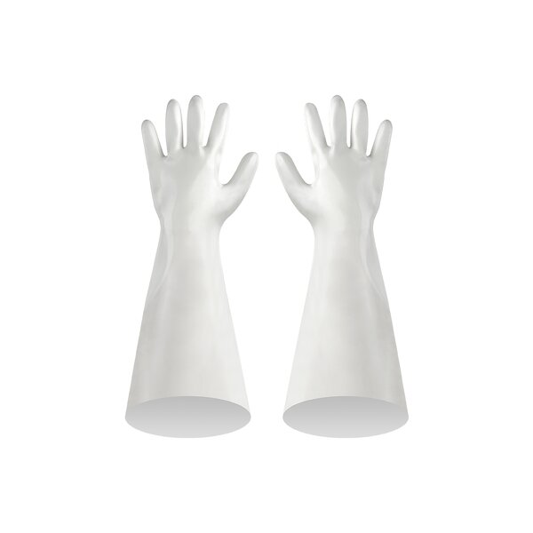 Hypalon Dry Box Gloves Manufacturer - 400MM Long Chemical Resistant Chlorosulfonated Polyethylene