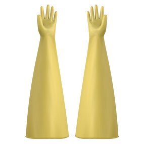Thickened Latex Gloves Manufacturer - 6-Inch Yellow 800mm Long Arm Cut Resistant 1.6MM