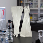 Chemical-Resistant Gloves Manufacturer - 10-Inch Waterproof CSM Laboratory Hypalon Glovebox