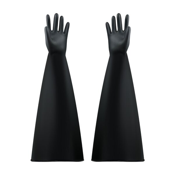 Butyl Rubber Industrial Gloves Manufacturer - High Strength Acid Alkali Chemical Resistant Short