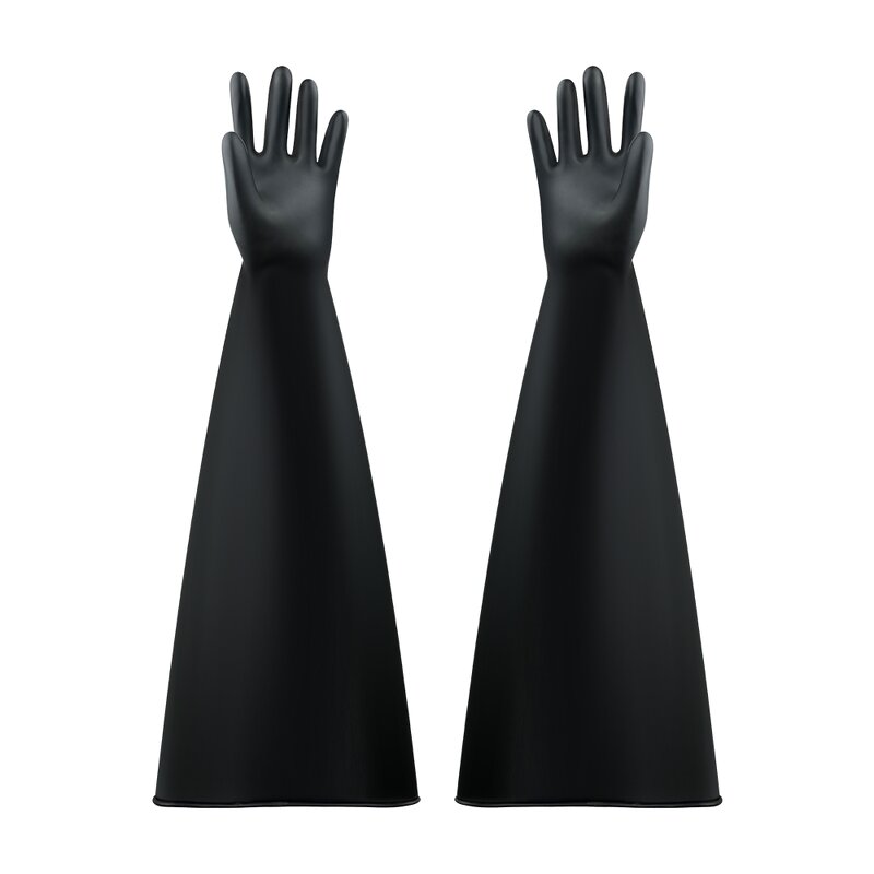 Butyl Rubber Industrial Gloves Manufacturer - High Strength Acid Alkali Chemical Resistant Short