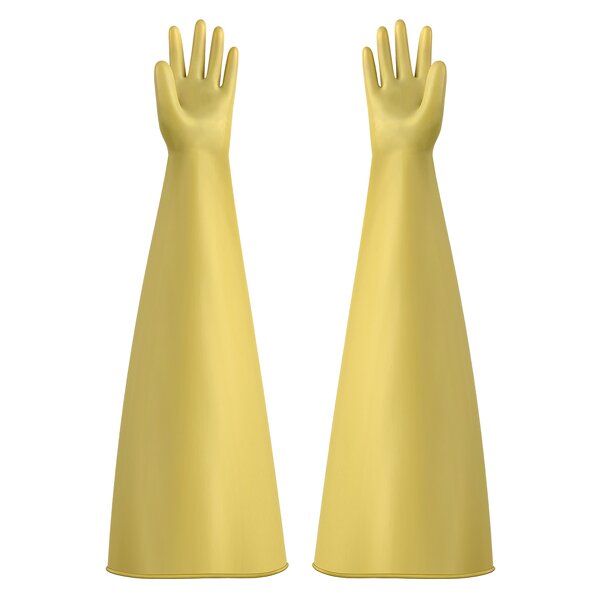 Cut Resistant Latex Gloves Manufacturer - Yellow Natural Safety Glove Box Gloves