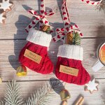 Christmas Stockings Factory - Snowman Snowflake Garland Vintage Beautiful Mesh