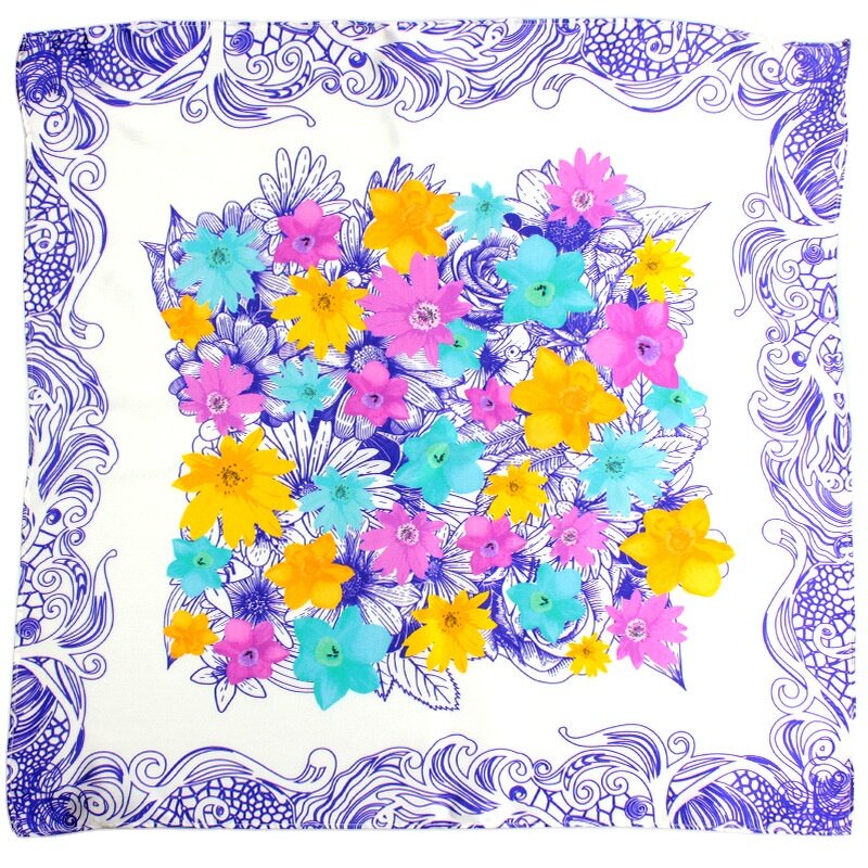 Polyester Scarf Factory - Custom Logo Print Hand Rolled Personalized Silk