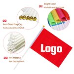Handheld Flags Manufacturer - Custom Logo Polyester Sublimation Printed with Stick