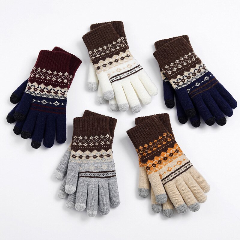 Touch Screen Gloves Manufacturer - Winter Snow Flower Printing Keep Warm
