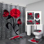 Bathroom Set Factory - Customized 3D Design Waterproof Fabric Shower Curtain