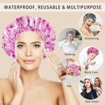 Shower Cap Factory - Custom Adult Women's Plastic Double Layers Reusable