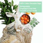 Produce Bags Factory - Reusable Cotton Mesh Washable Vegetable Shopping Bag