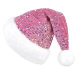 Santa Hat Manufacturer - New Warm Knitted Double Layer Sequin Plush Larger