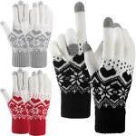Knitted Gloves Manufacturer - Touchscreen Warm Lined for Work School Walking