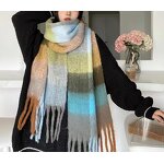 Winter Scarf Manufacturer - Large Chunky Plaid Checked Colorful Oversized Soft