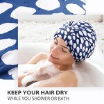 Shower Cap Manufacturer - Luxury Women's Double-Layer Adjustable Satin Lined