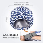 Shower Cap Manufacturer - Luxury Women's Double-Layer Adjustable Satin Lined