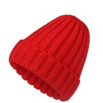 Beanie Hat Manufacturer - Customized Thick Knit 100% Acrylic with Turned-up Edge