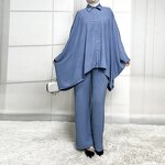Muslim Abaya Set Manufacturer - New Modest Fancy Ramadan Eid Turkish Polyester