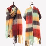 Winter Scarf Manufacturer - Custom Large Oversize Plaid Cape Cashmere Chunky