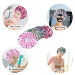 Shower Cap Factory - Custom Adult Women's Plastic Double Layers Reusable