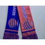 Football Scarf Factory - Custom Design Double Layers Silk Knit Fan Scarf