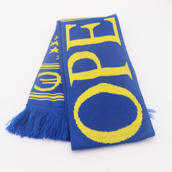 Football Scarf Factory - Custom Design Double Layers Silk Knit Fan Scarf