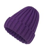 Beanie Hat Manufacturer - Customized Thick Knit 100% Acrylic with Turned-up Edge