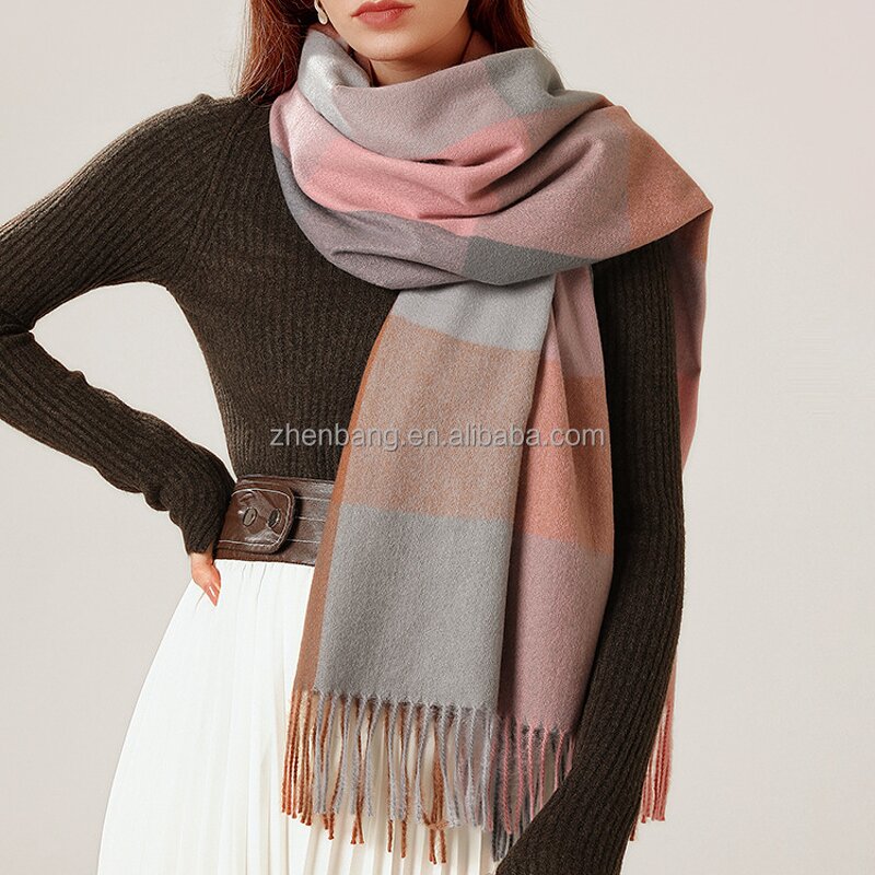 Cashmere Scarf Factory - Soft Solid Color Wraps Thin Long Tassel Casual Lady